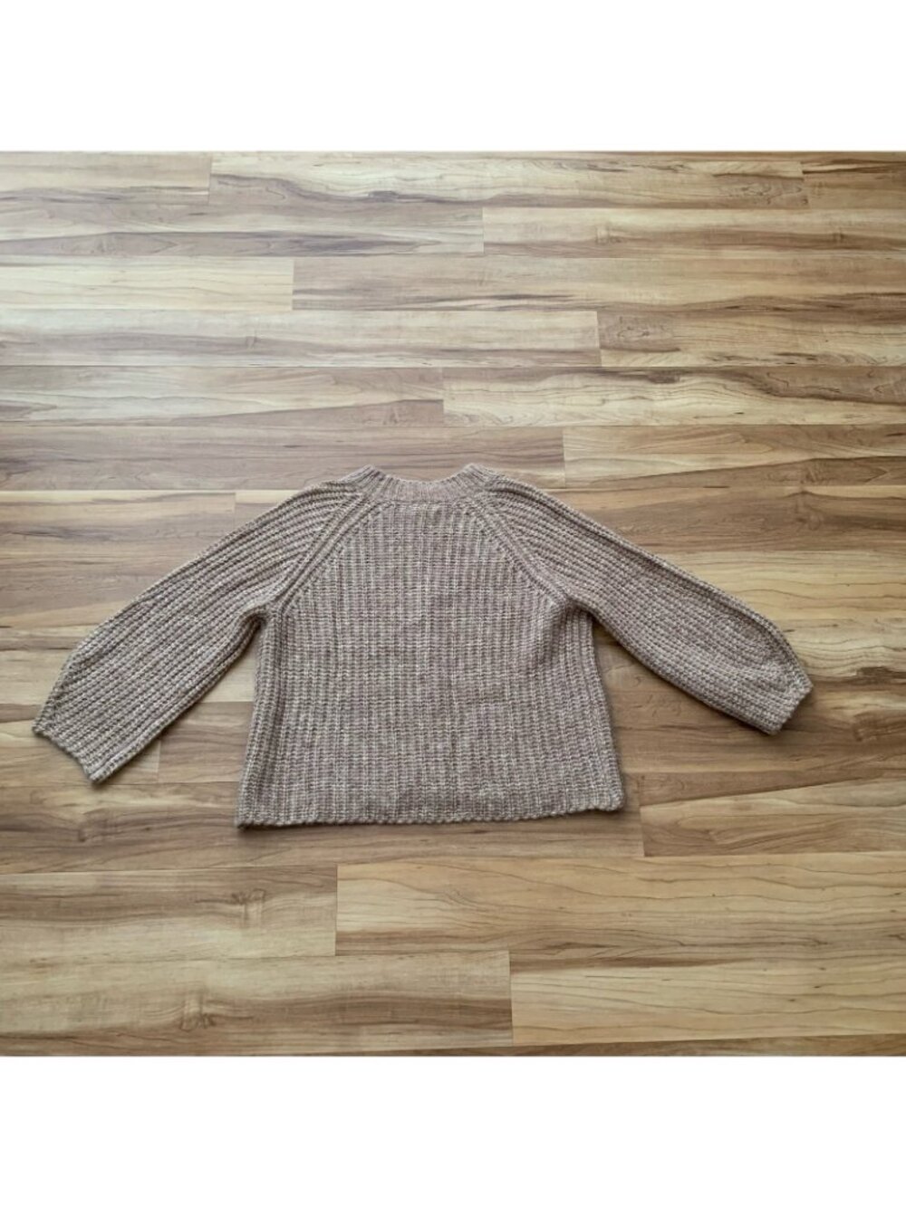 L’academie Medium Alpaca Wool Sweater Oversized Tan Brown Chunky Knit Soft - Picture 6 of 9